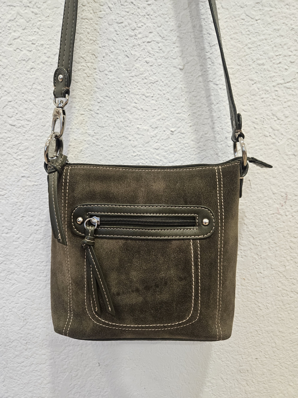 a.n.a (A New Approach) Suede Crossbody Purse